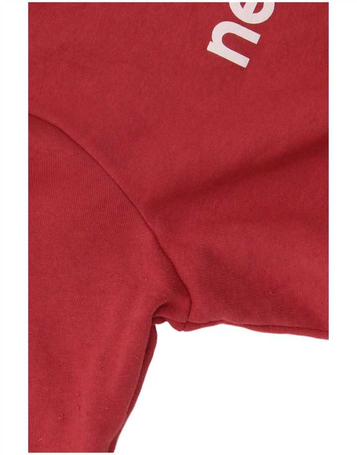 New Balance Mens Graphic Sweatshirt Jumper Small Red Cotton