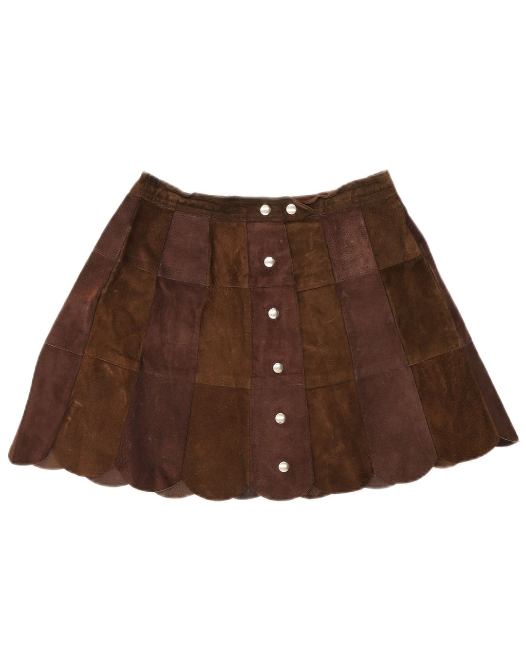 VINTAGE Womens Suede Mini Skirt W26 Small  Brown Leather