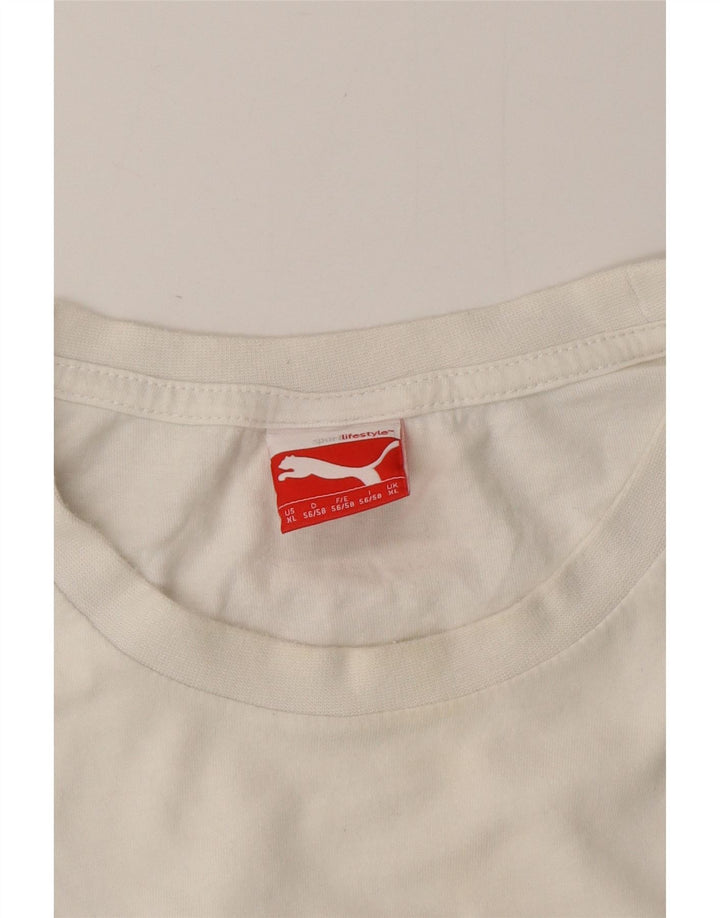PUMA Mens Graphic T-Shirt Top XL White