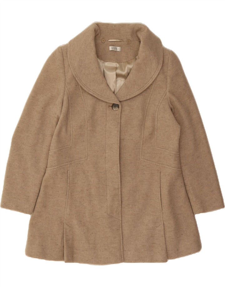 KALIKO Womens Overcoat UK 14 Medium Beige Vintage Kaliko and Second-Hand Kaliko from Messina Hembry 