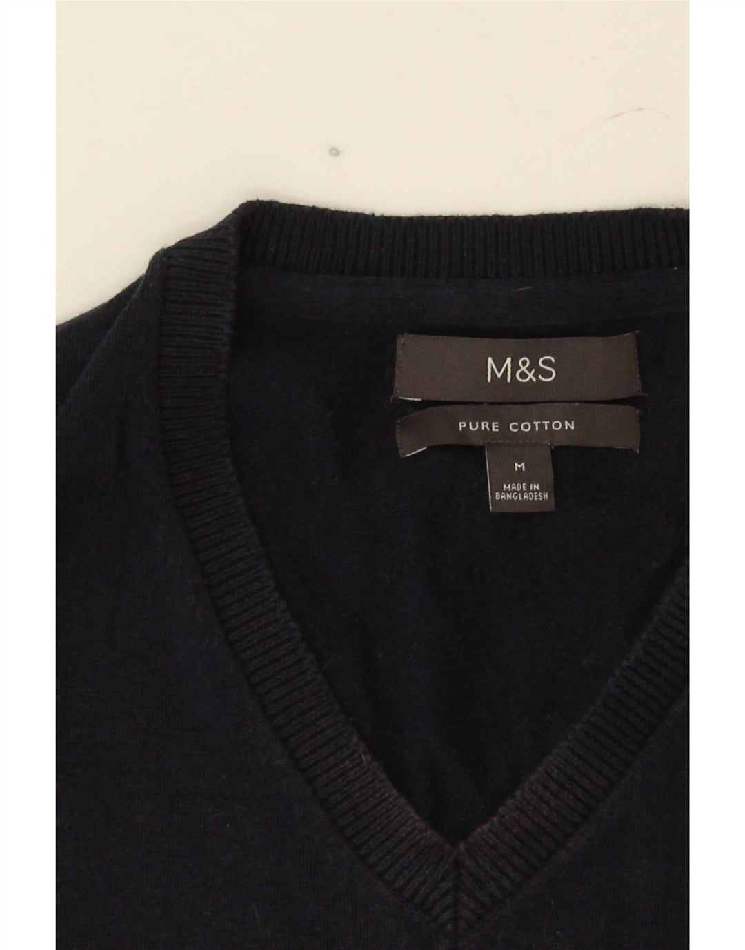 Marks & Spencer Mens Vest Tank Top Medium Navy Blue Cotton