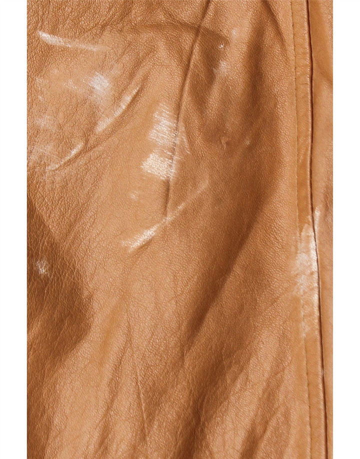 Vintage Mens Leather Coat IT 50 Large Brown Leather