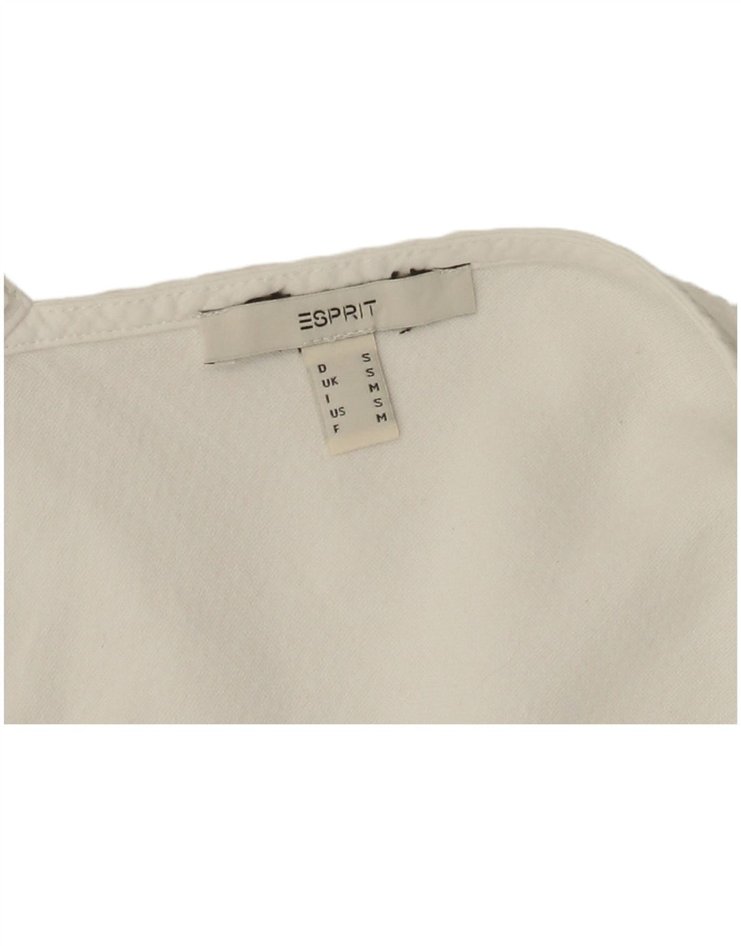 Esprit Womens Sleeveless Shirt Blouse UK 10 Small White