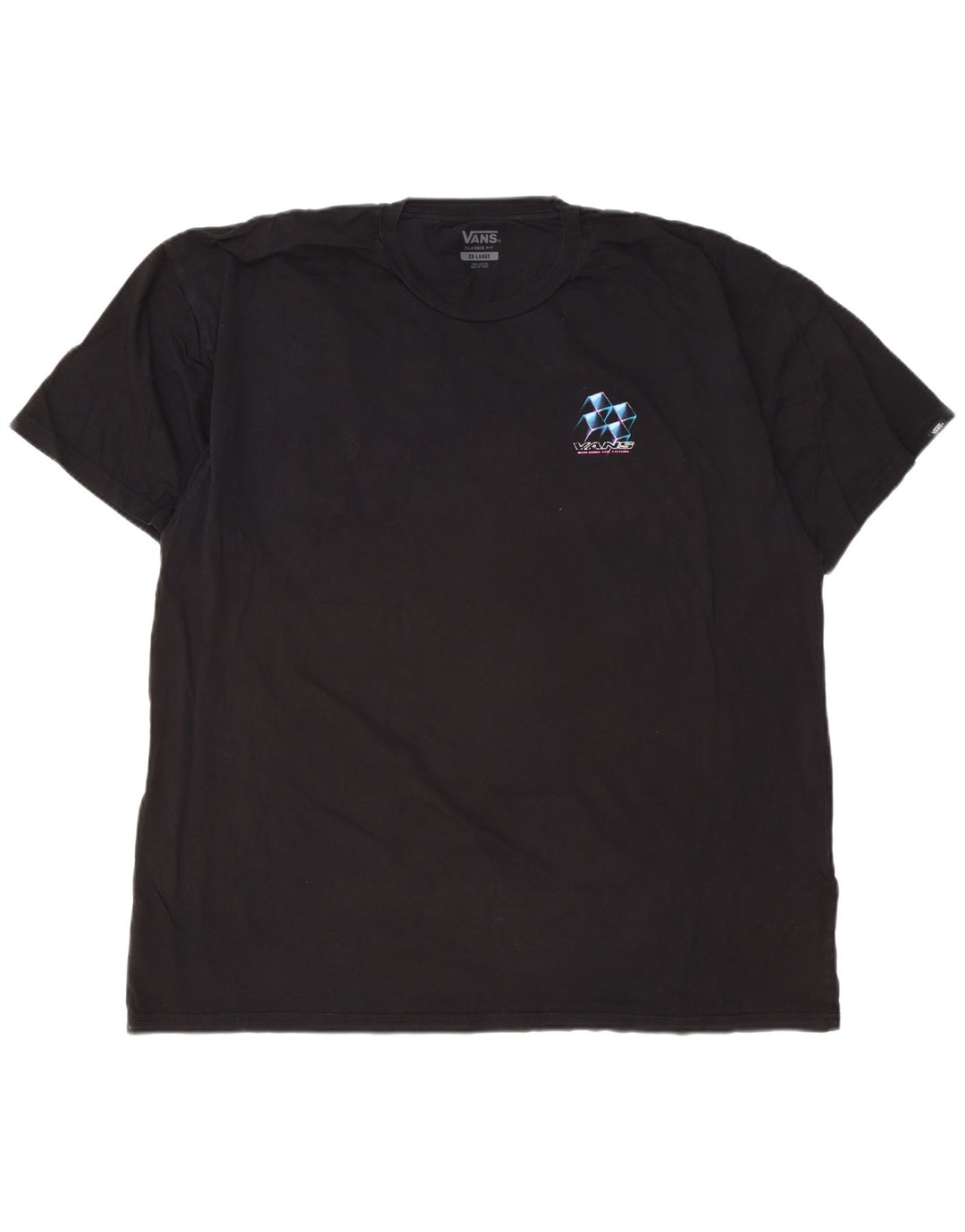 VANS Mens Classic Fit Graphic T-Shirt Top 2XL Black Cotton