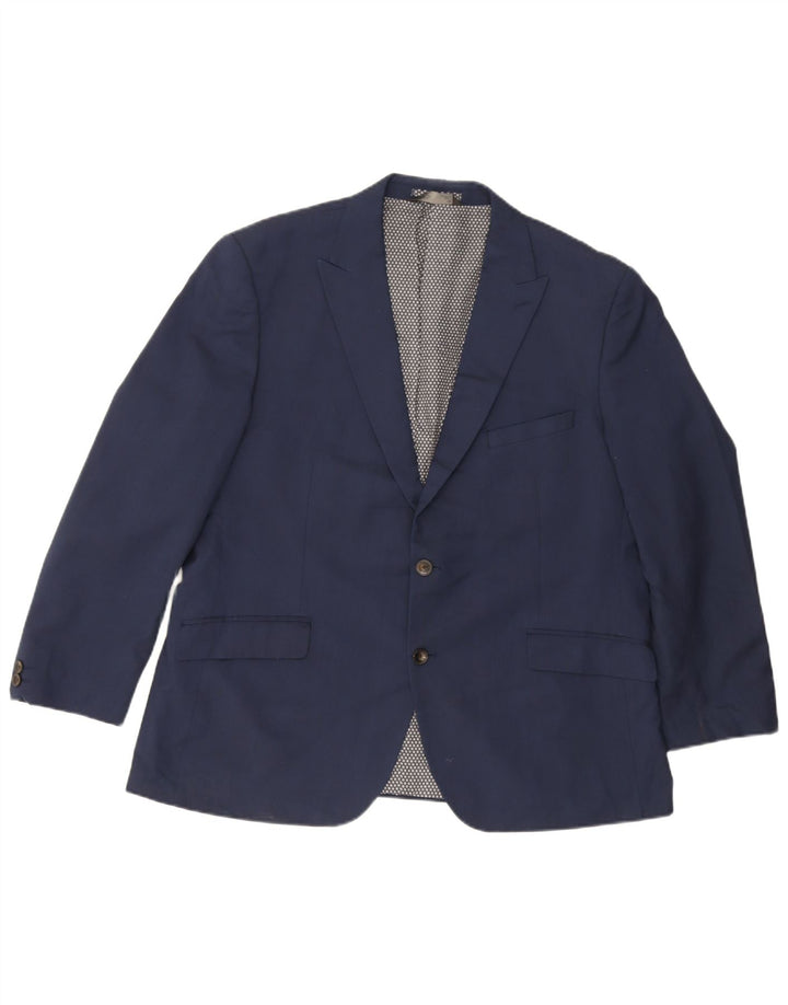 Marks & Spencer Mens Tailored 2 Button Blazer Jacket UK 46 3XL Navy Blue