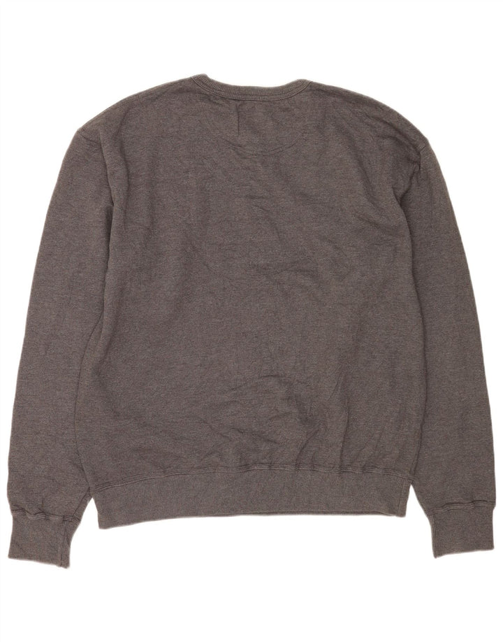 Champion Mens Graphic Sweatshirt Jumper Large Grey Cotton