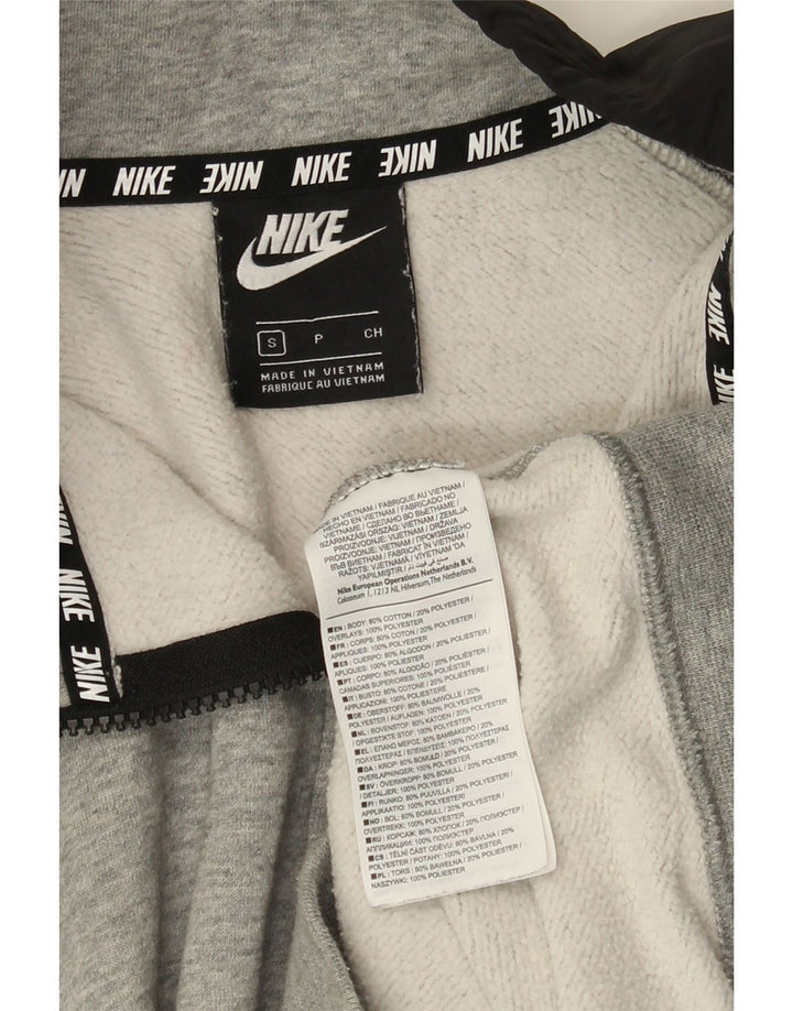 Nike Mens Tracksuit Top Jacket Small Grey Colourblock Cotton