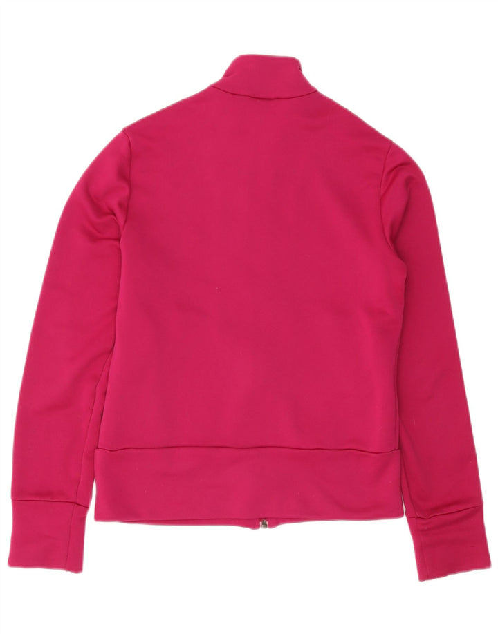 Adidas Womens Tracksuit Top Jacket UK 14 Medium Pink Polyester