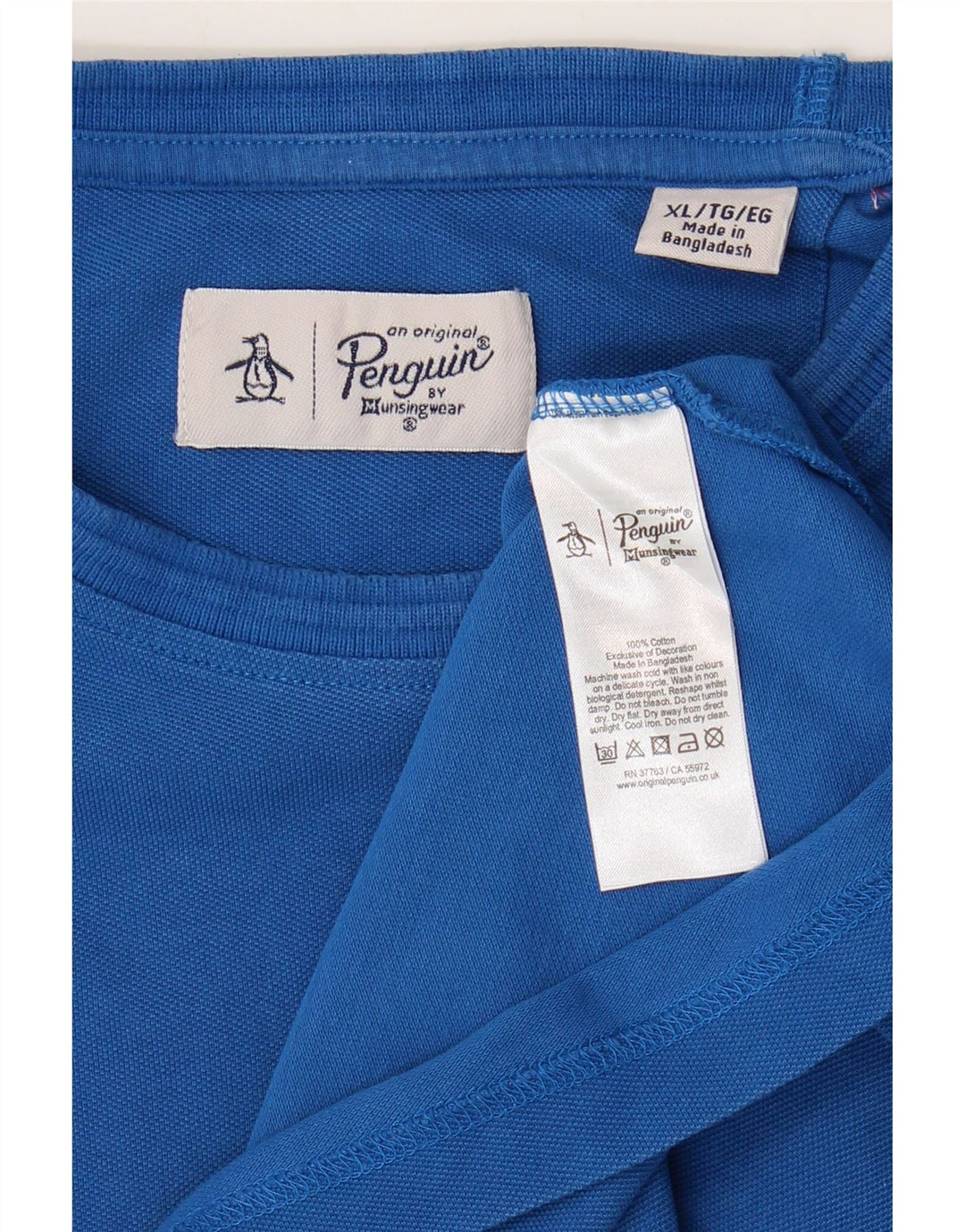 Penguin Mens T-Shirt Top XL Blue Cotton