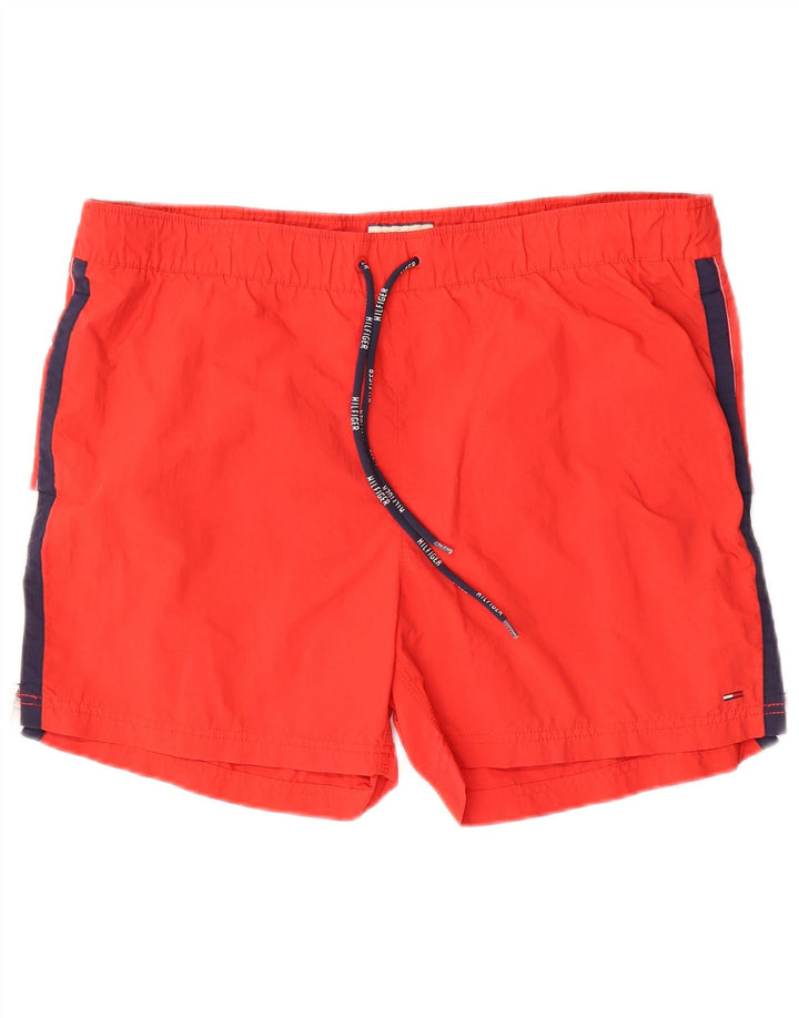 Tommy Hilfiger Mens Graphic Swimming Shorts Large Red