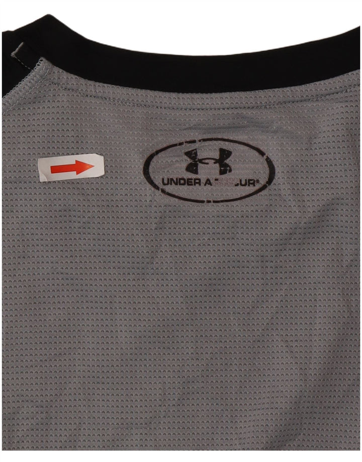 Under Armour Mens Heat Gear Vest Top Small Black Colourblock Polyester