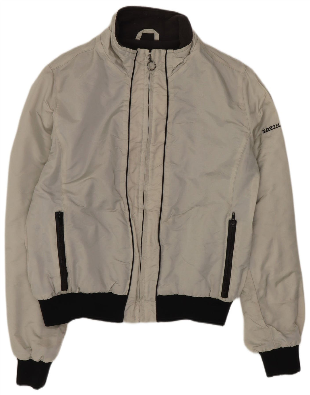 North Sails Mens Bomber Jacket UK 40 Large Grey Colourblock Polyamide