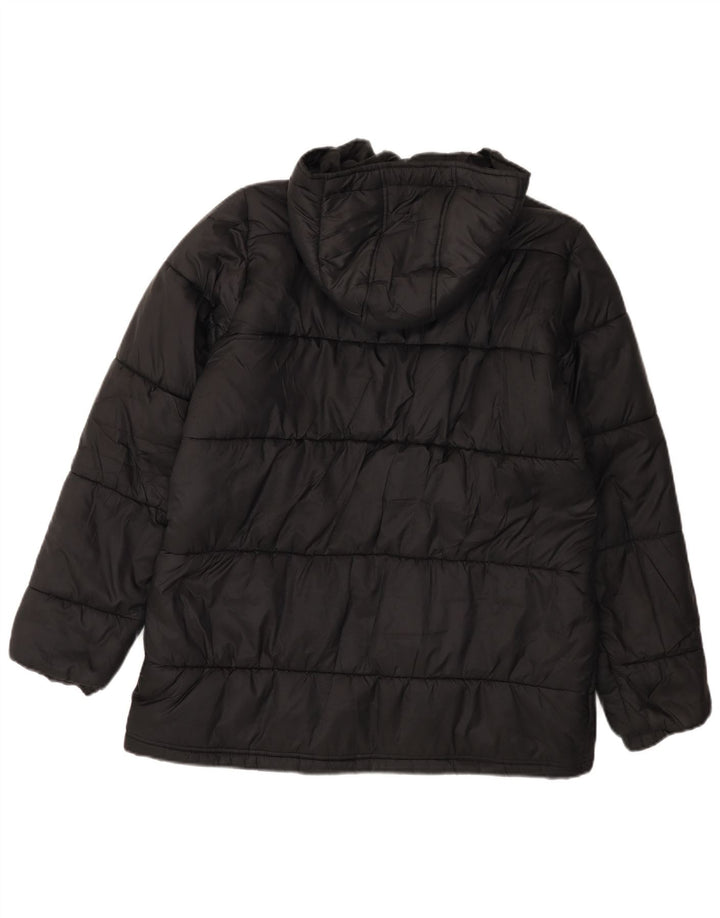 Adidas Womens Hooded Padded Jacket EU 40 Medium Black Polyester