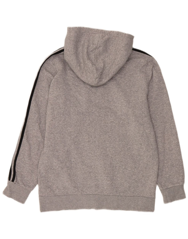 Adidas Mens Zip Hoodie Sweater Large Grey Sports