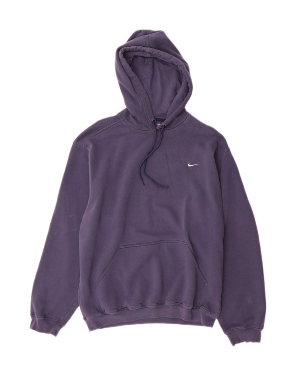 Nike Mens Hoodie Jumper UK 39/41 Medium Navy Blue Cotton