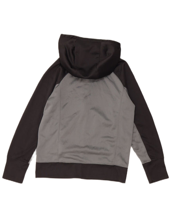 NIKE Girls Therma-Fit Zip Hoodie Sweater 12-13 Years Large Grey