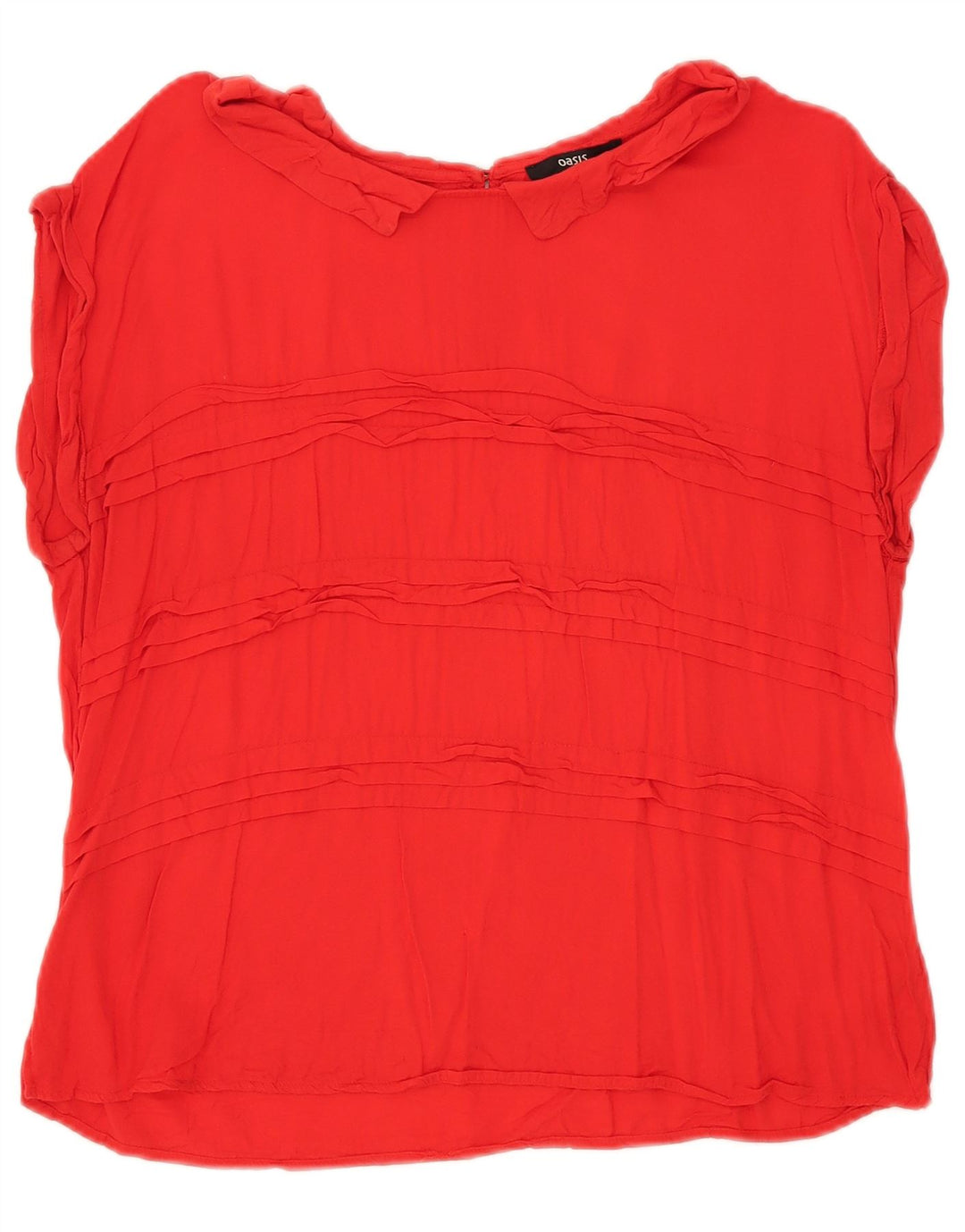 Oasis Womens Blouse Top UK 16 Large Red Viscose
