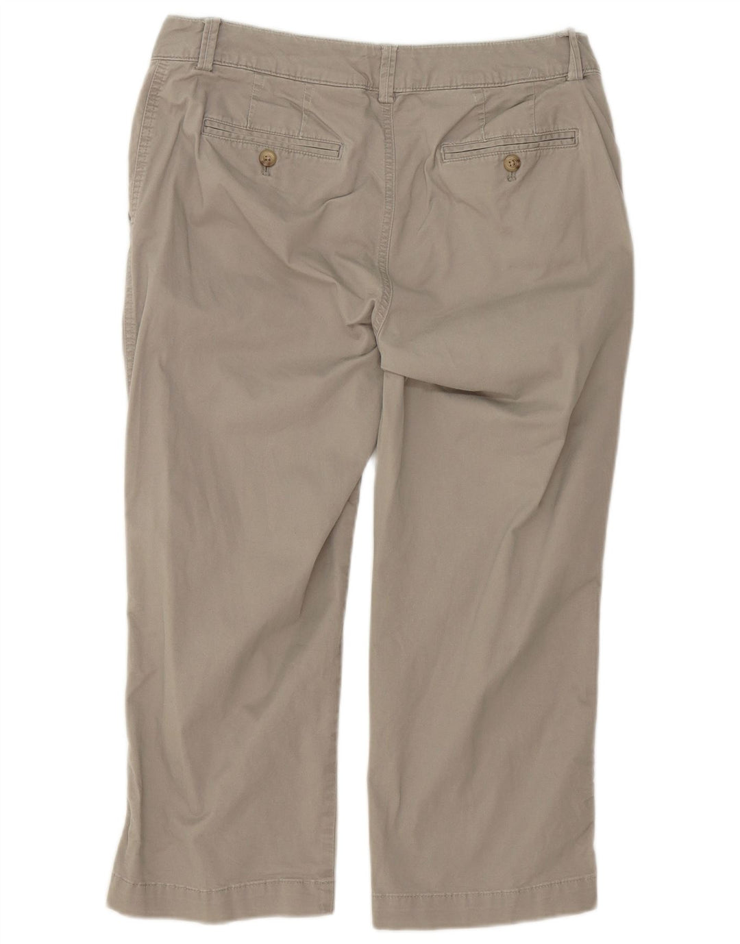 EDDIE BAUER Womens Straight Cropped Trousers US 8 Medium W32 L23 Grey