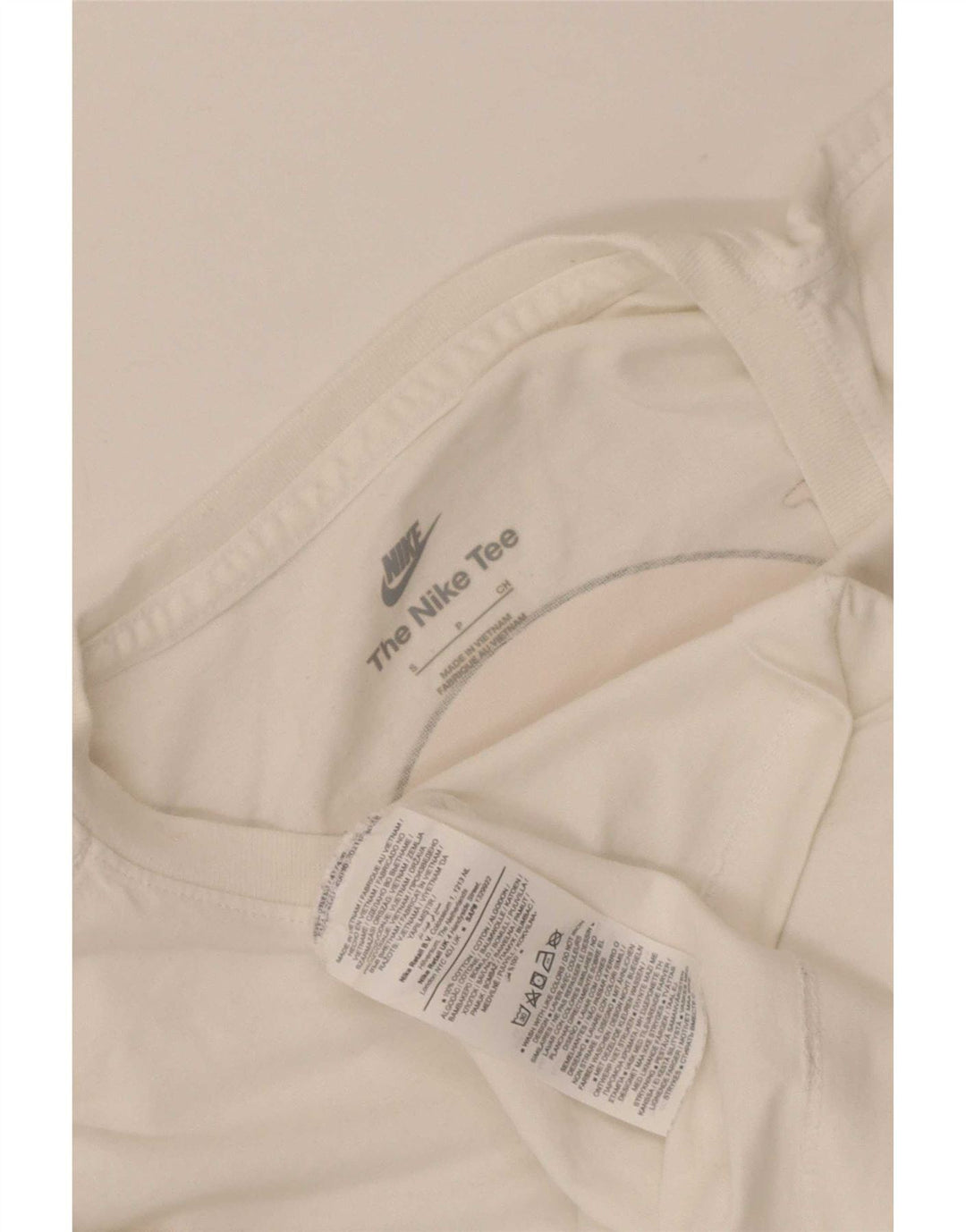 Nike Mens Graphic Top Long Sleeve Small White Cotton