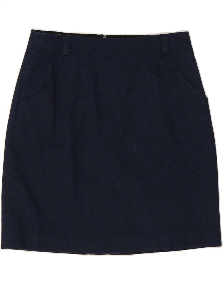 SKUNKFUNK Womens Pencil Skirt US 2 XS W30  Navy Blue Polyester Vintage Skunkfunk and Second-Hand Skunkfunk from Messina Hembry 