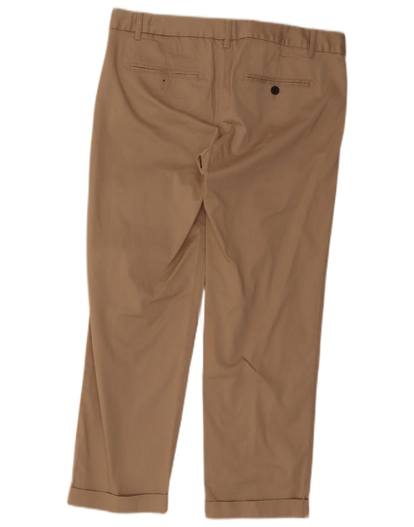 Gap Womens Straight Chino Trousers UK 12 Medium W32 L26 Beige Cotton