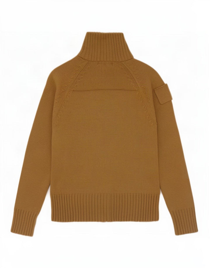 Zara Womens Cardigan Sweater UK 12 Medium Khaki Acrylic