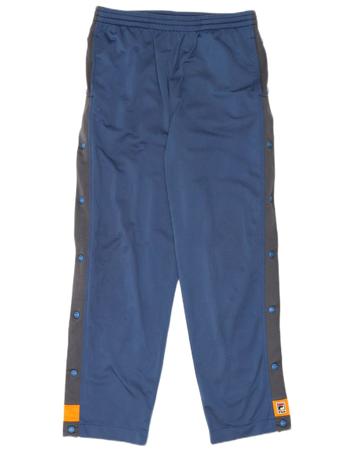 Fila Mens Tracksuit Trousers Medium Blue Colourblock Polyester