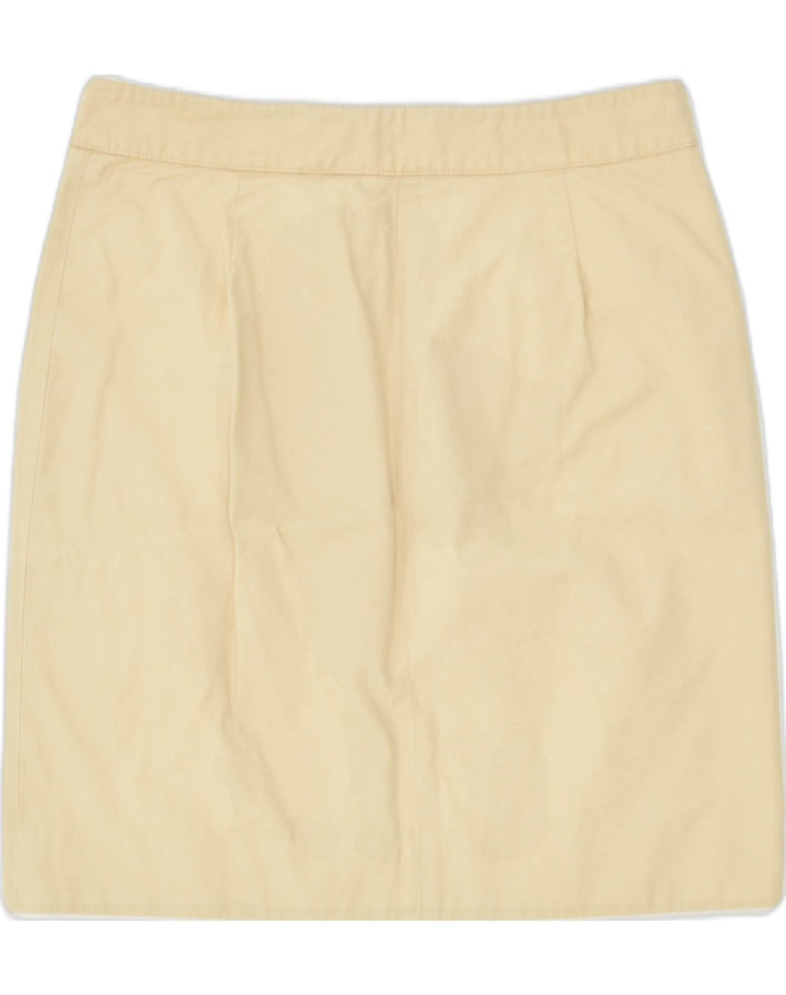 GLENFIELD Womens Midi Skirt IT 44 Medium W30 Beige Cotton | Vintage Glenfield | Thrift | Second-Hand Glenfield | Used Clothing | Messina Hembry 