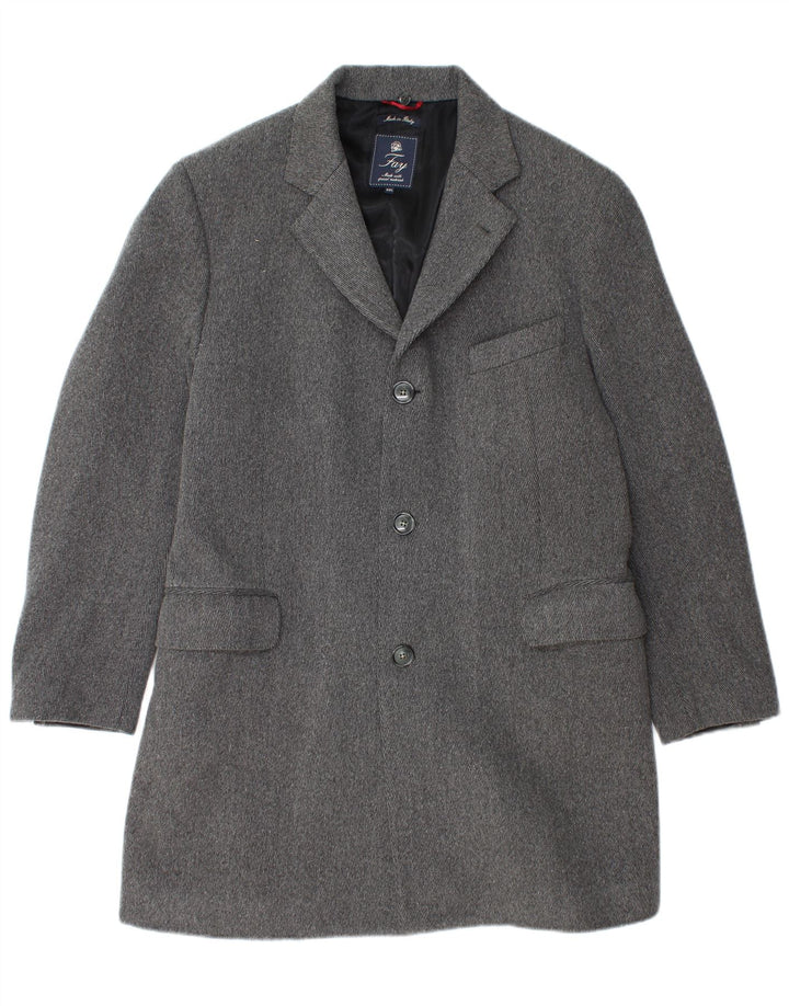 Fay Mens Overcoat UK 44 2XL Grey