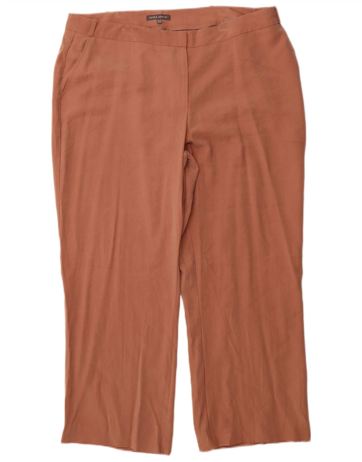 LAURA ASHLEY Womens Straight Chino Trousers UK 18 XL W38 L27 Pink