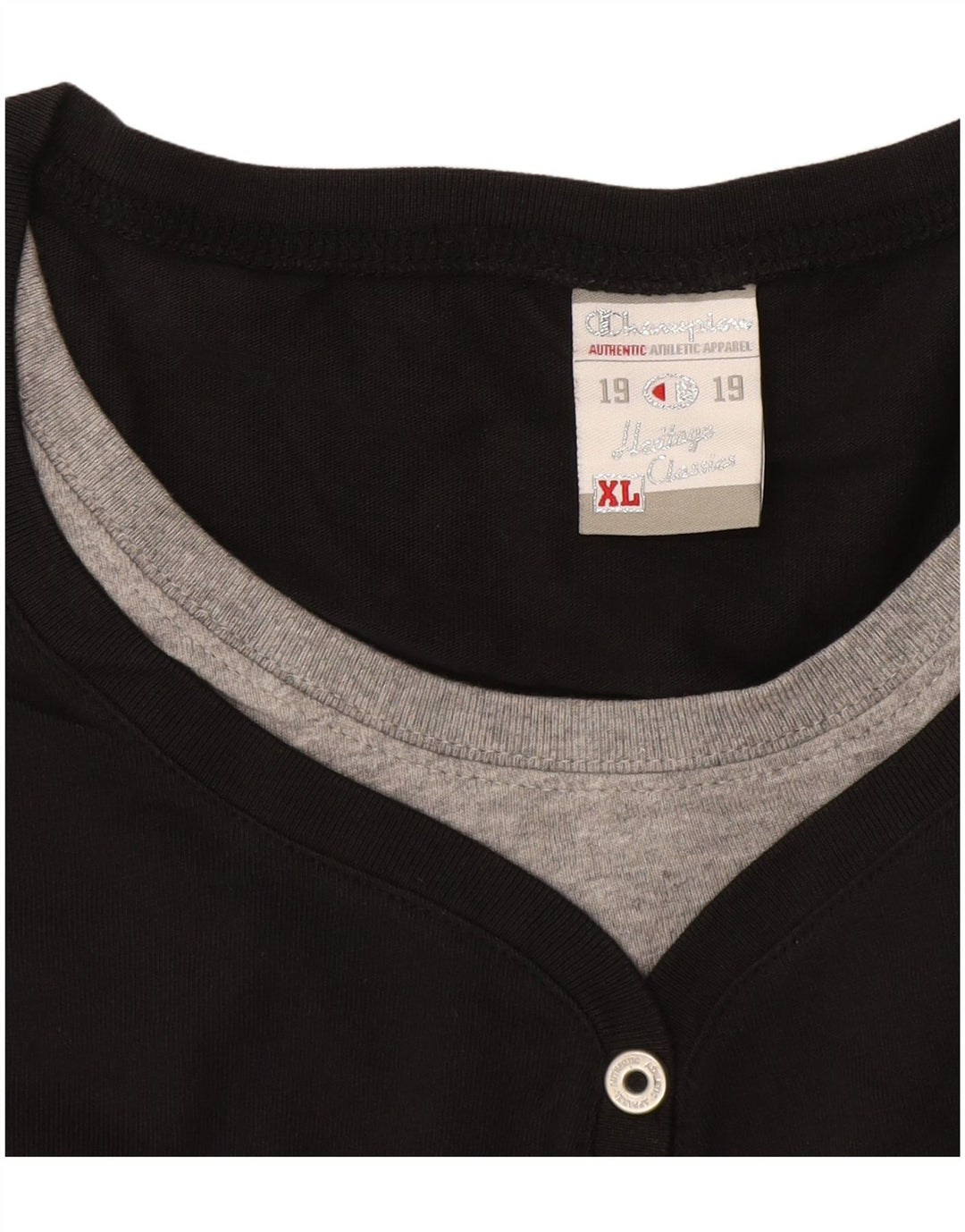 CHAMPION Womens Heritage Classics Graphic Top Long Sleeve UK 18 XL Black