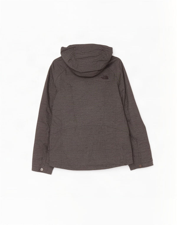 The North Face Womens Hooded Rain Jacket UK 14 Medium Grey Nylon