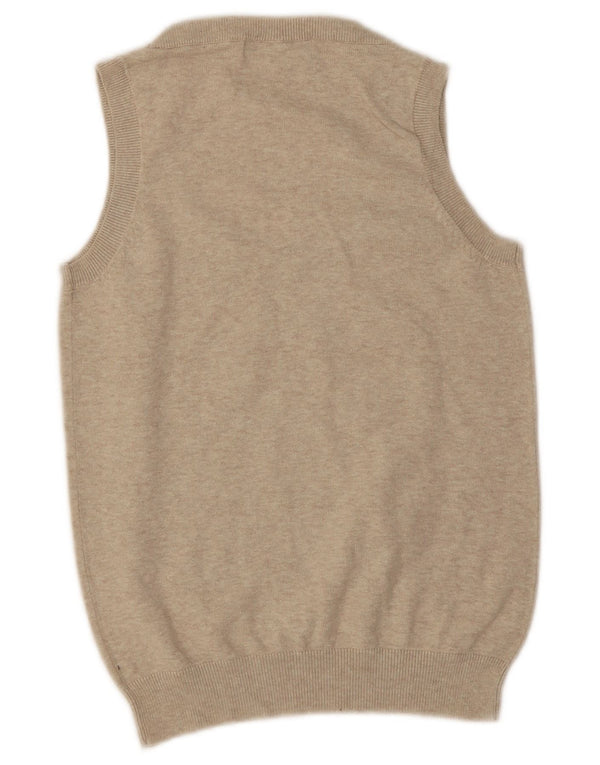 Zara Womens Vest Tank Top UK 12 Medium Beige Flecked