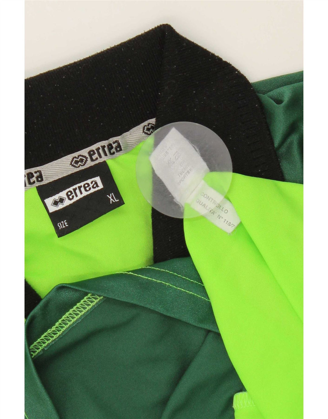 Errea Mens Top Long Sleeve XL Green Colourblock Polyester