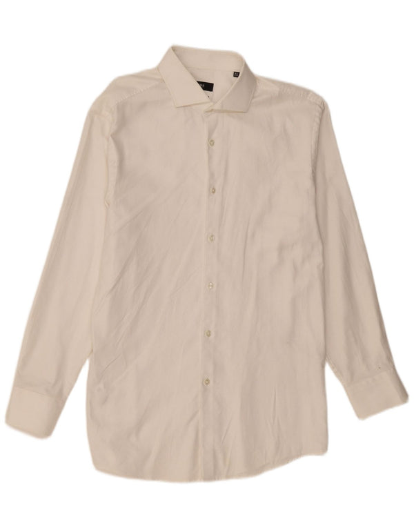Hugo Boss Mens Tall Shirt Size 16 1/2 Large White Cotton