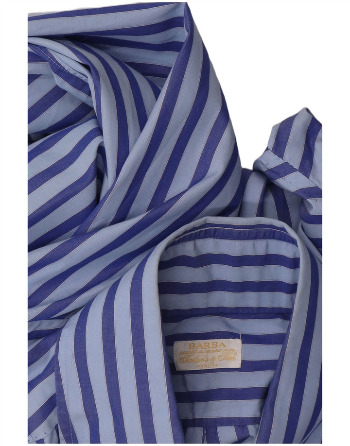 Barba Womens Shirt Size 40 15 Medium Blue Striped
