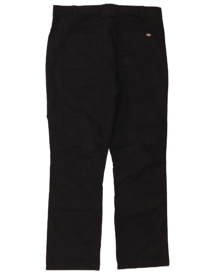 Dickies Mens Straight Cargo Trousers W36 L32 Black Polyester