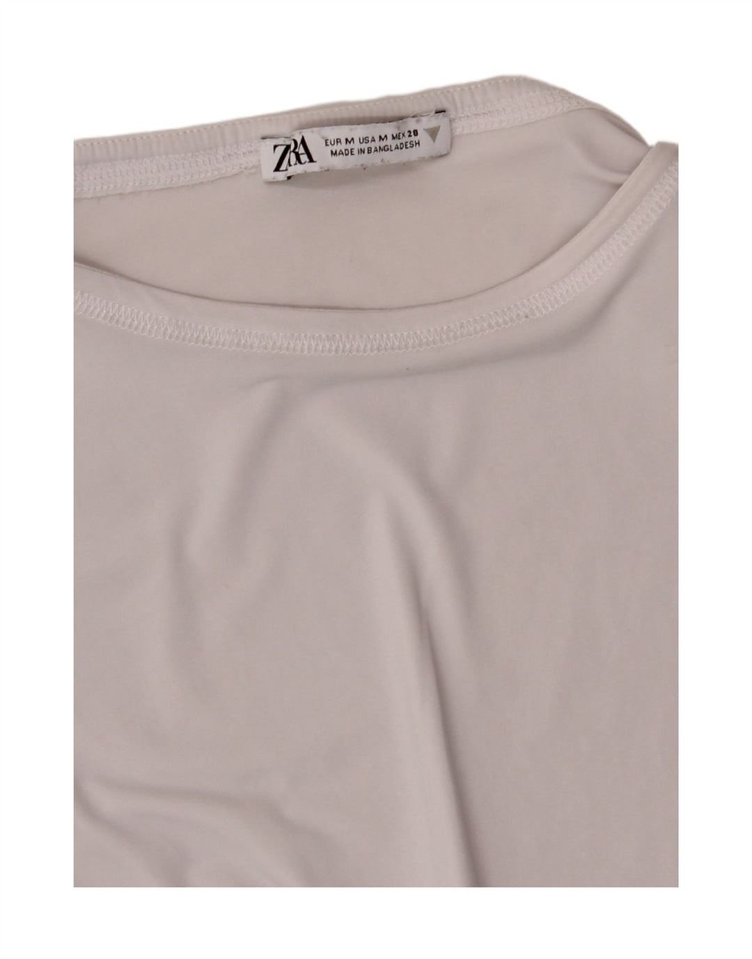 ZARA Womens T-Shirt Top UK 12 Medium White Vintage Zara and Second-Hand Zara from Messina Hembry 
