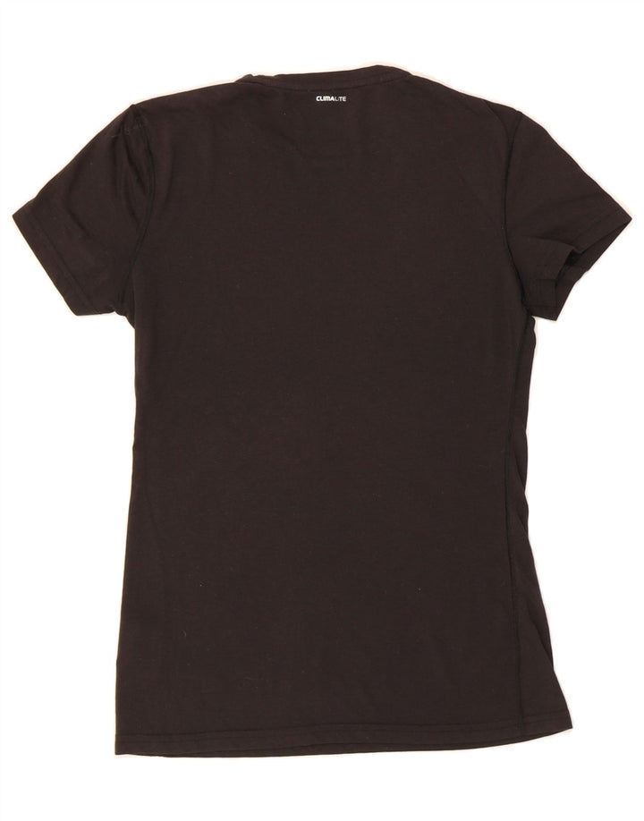 ADIDAS Womens Climalite T-Shirt Top UK 10 Small Black Polyester Vintage Adidas and Second-Hand Adidas from Messina Hembry 