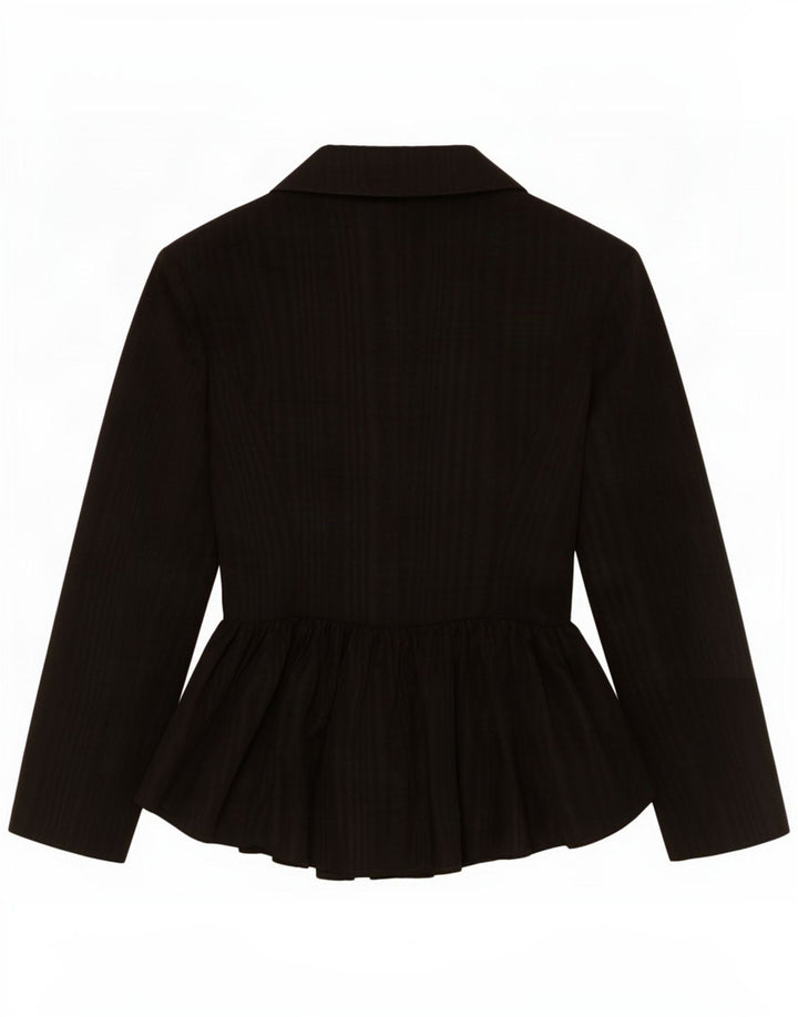 Sergio Morini Womens 1 Button Blazer Jacket IT 46 Large Black Acetate