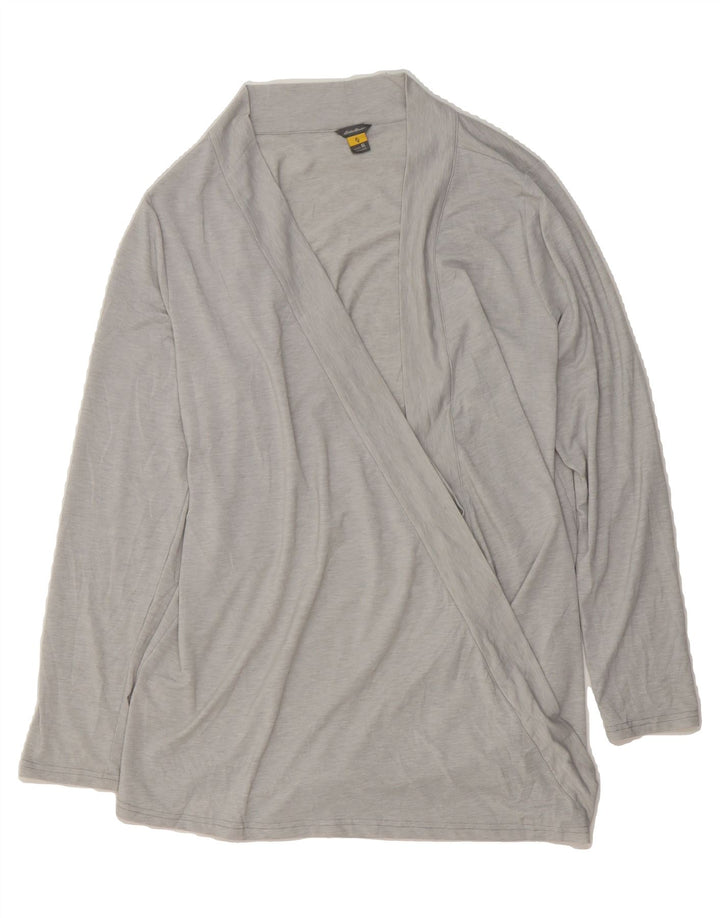 EDDIE BAUER Womens Longline Cardigan Top UK 18 XL Grey Polyester Vintage Eddie Bauer and Second-Hand Eddie Bauer from Messina Hembry 