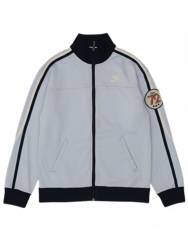 Nike Girls Graphic Tracksuit Top Jacket 10-11 Years Medium Blue Colourblock