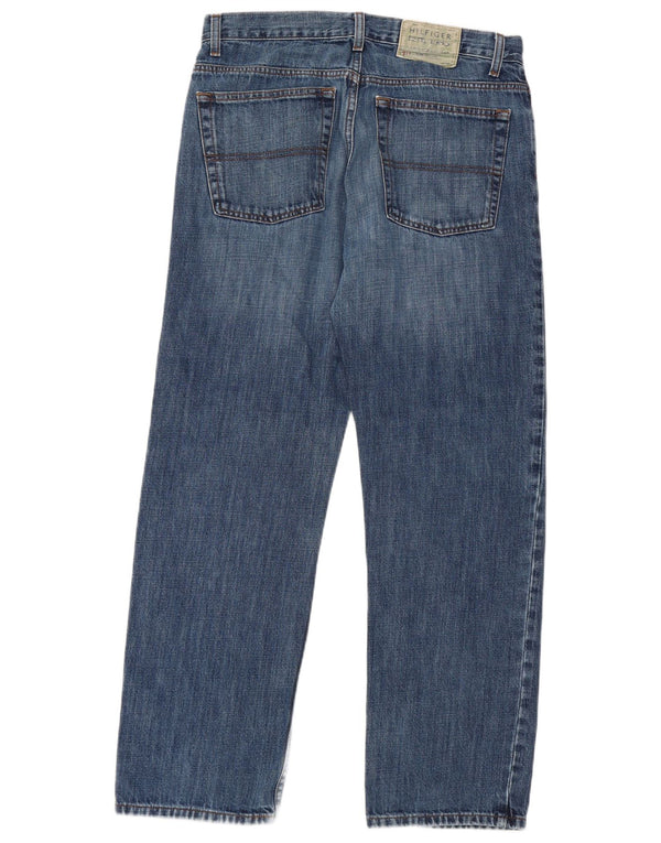 TOMMY HILFIGER Mens Straight Jeans W31 L30 Blue Cotton