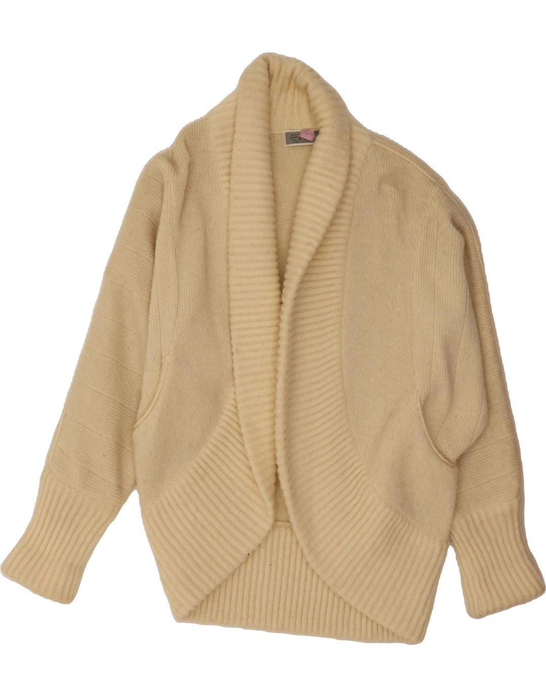 EXCEL Womens Oversized Longline Cardigan Sweater UK 10 Small Off White Vintage Excel and Second-Hand Excel from Messina Hembry 