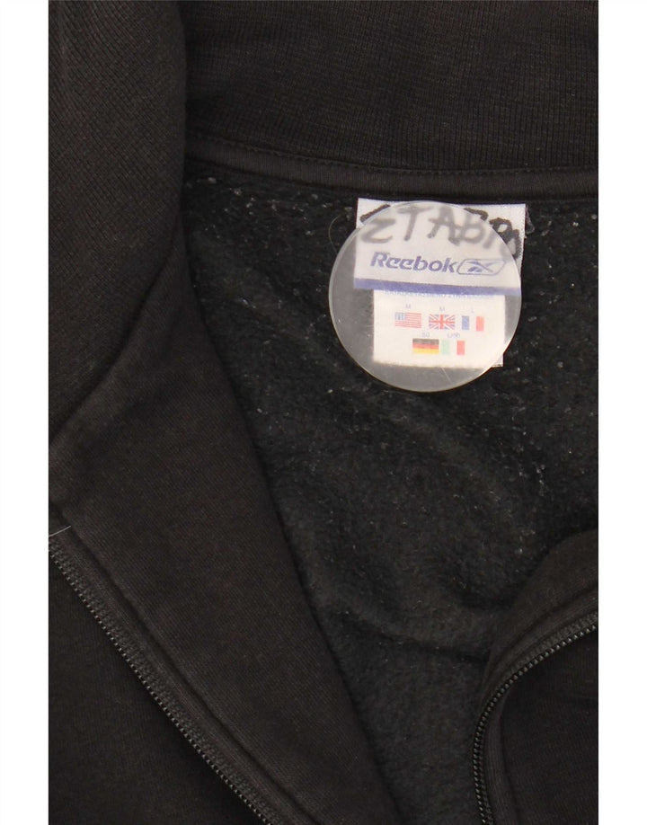 Reebok Mens Tracksuit Top Jacket Medium Black Cotton