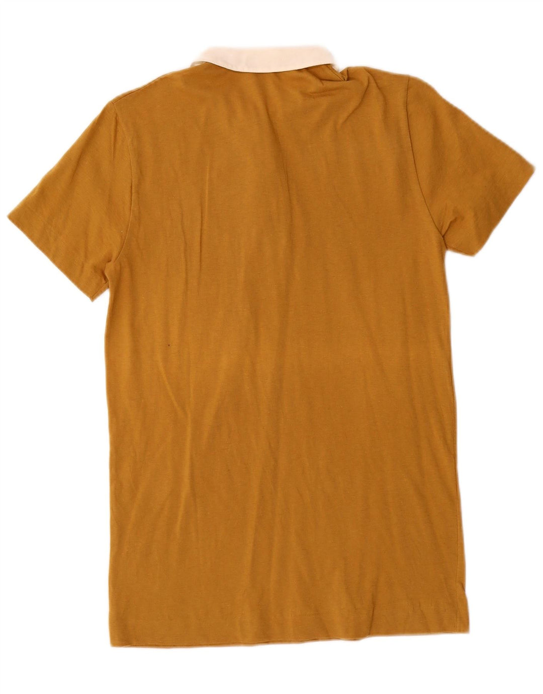 BENETTON Womens Polo Shirt UK 6 XS Brown Colourblock Cotton