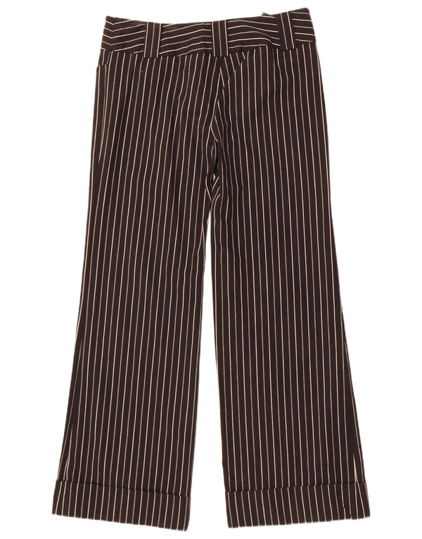 Topshop Womens Casual Trousers UK 12 Medium W32 L31 Black Pinstripe