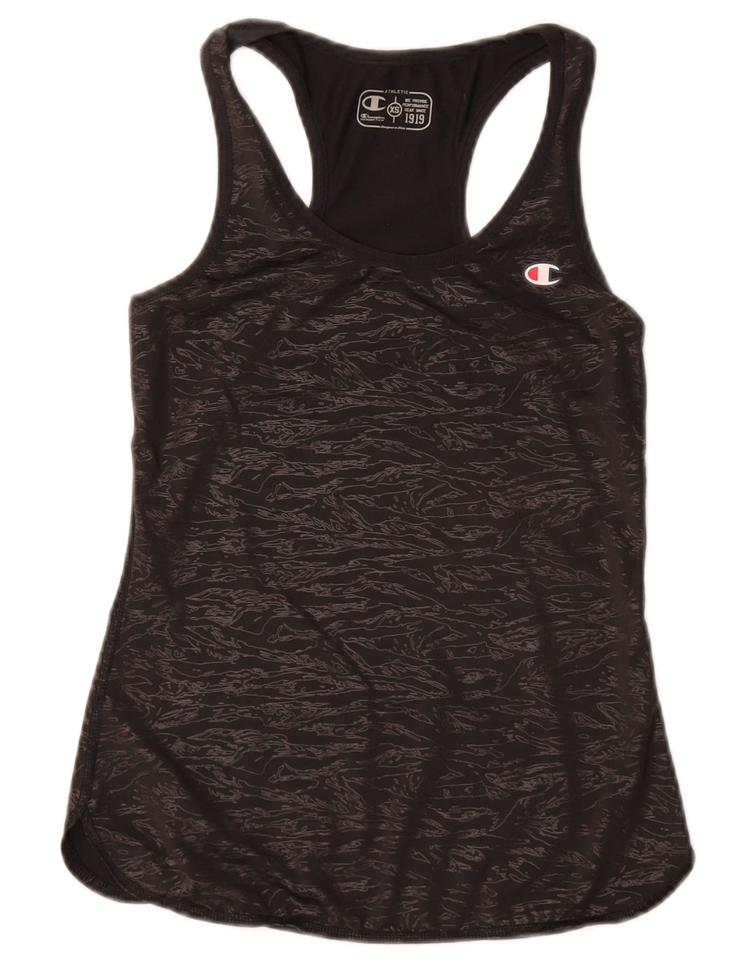 Champion Womens Abstract Pattern Vest Top UK 4 XS Black