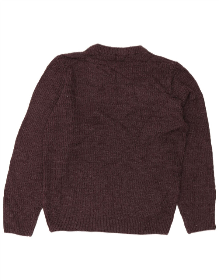 JAMES PRINGLE Mens Crew Neck Jumper Sweater Medium Burgundy Acrylic