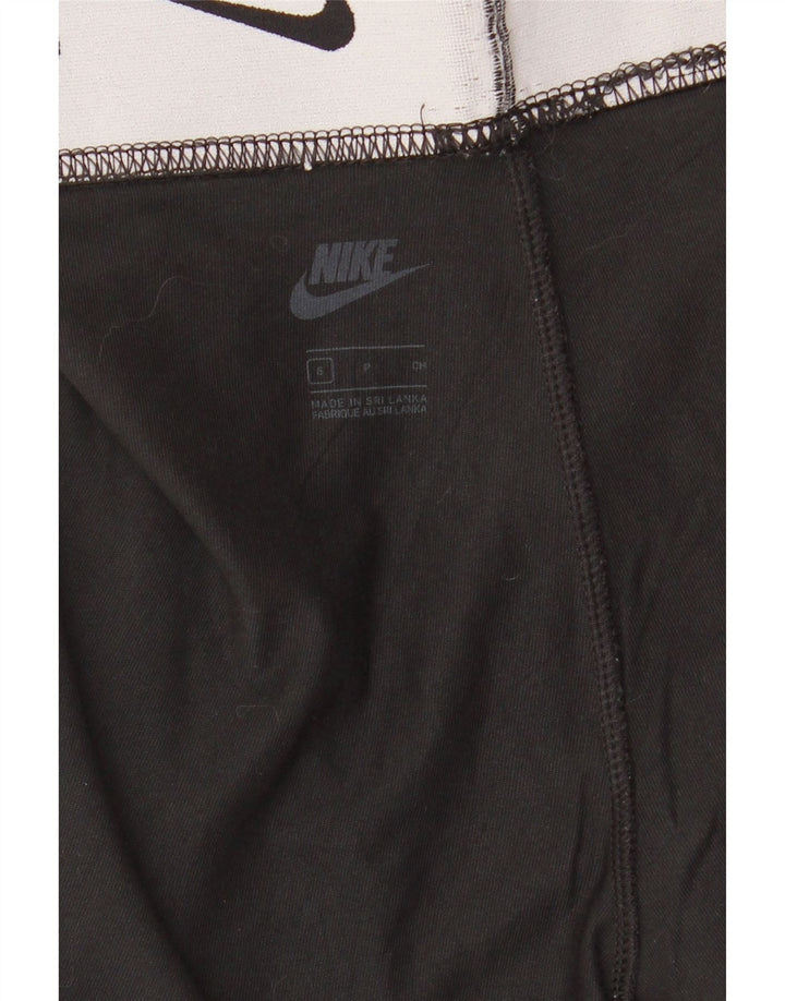 NIKE Womens Graphic Leggings UK 8 Small  Black